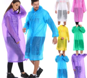 EVA Raincoat Adult Size Waterproof, Reusable, Unisex